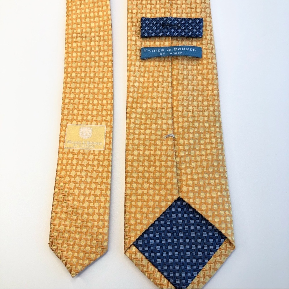 Haines & Bonner of London Yellow Silk Tie